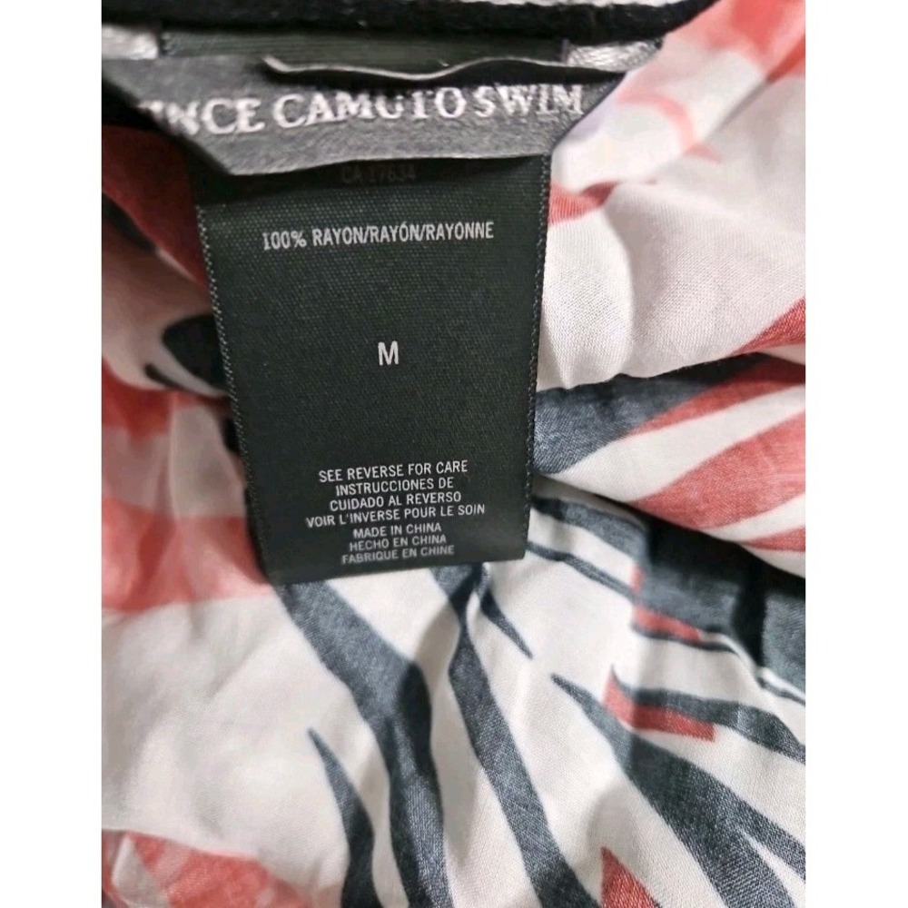 Vince Camuto Women's Printed Button-Front Cover-up Caftan, Multi, Medium - Picture 8 of 9